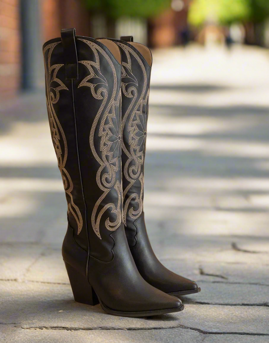 Sierra Brown Embroidered Boot