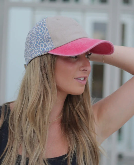 Amber Leopard Print Cap