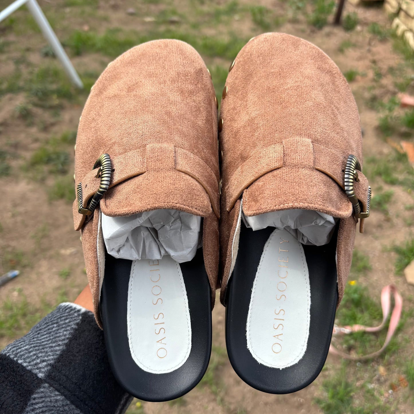 Oliva Studded Suede Clogs