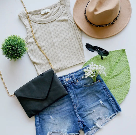 Cloud Soft Cropped Tank Top - Ash Mocha